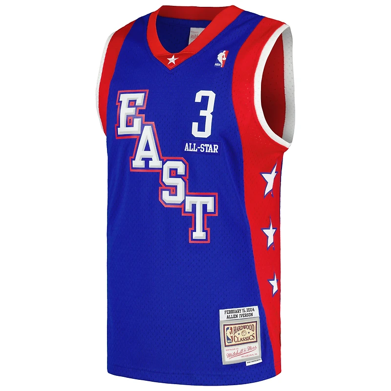 Mitchell & Ness Allen Iverson Royal Eastern Conference Hardwood Classics 2004 NBA All-Star Game Swingman Maillot de retour pour homme