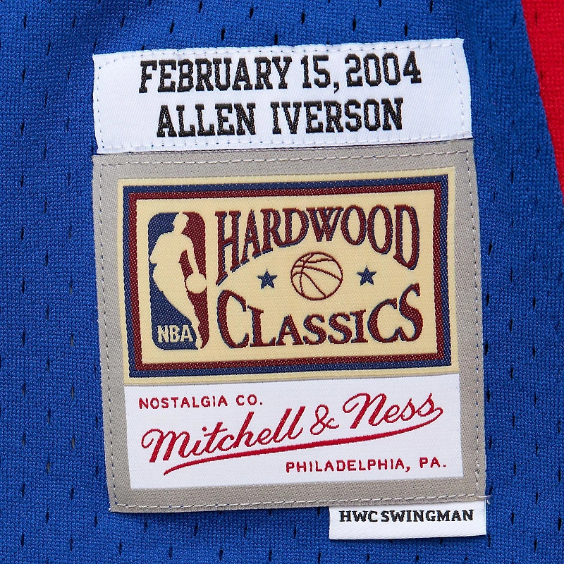 Mitchell & Ness Allen Iverson Royal Eastern Conference Hardwood Classics 2004 NBA All-Star Game Swingman Maillot de retour pour homme