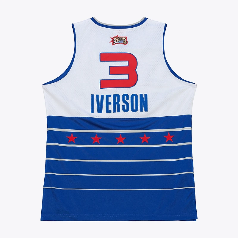 Men's Mitchell & Ness Allen Iverson White/Blue 2006 NBA All-Star Game Authentic Jersey