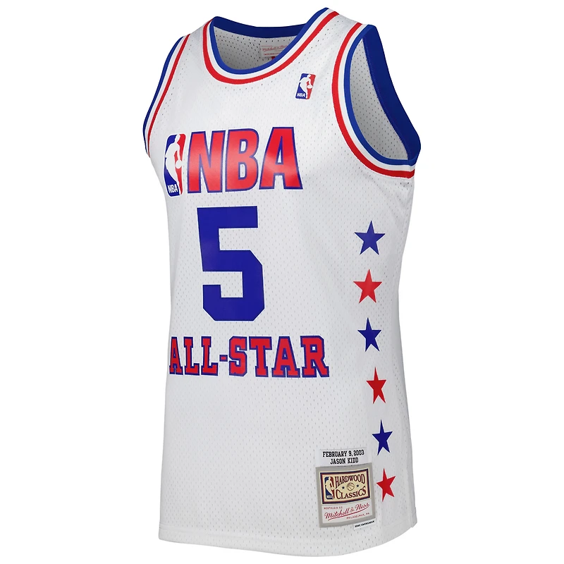 Maillot Swingman Mitchell & Ness Jason Kidd blanc de la Conférence Est 2003 All Star Game pour hommes
