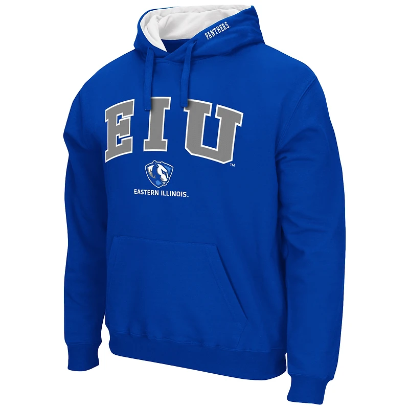 Men's Colosseum Blue Eastern Illinois Panthers Arch & Logo 3.0 Pullover Hoodie
