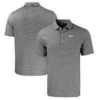 Polo extensible recyclé à double rayure Forge Eco pour homme, noir/blanc, coupe Cutter & Buck, Eastern Kentucky Colonels, grandes tailles