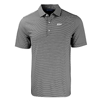 Polo extensible recyclé à double rayure Forge Eco pour homme, noir/blanc, coupe Cutter & Buck, Eastern Kentucky Colonels, grandes tailles