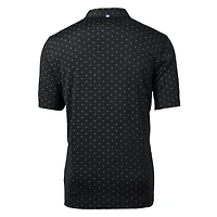 Men's Cutter & Buck Black Eastern Kentucky Colonels Big Tall Virtue Eco Pique Tile Print Recycled Polo
