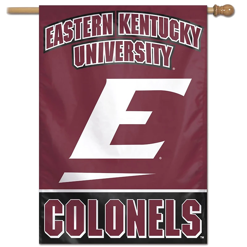 Bannière verticale simple face WinCraft Eastern Kentucky Colonels 28" x 40" avec nom complet