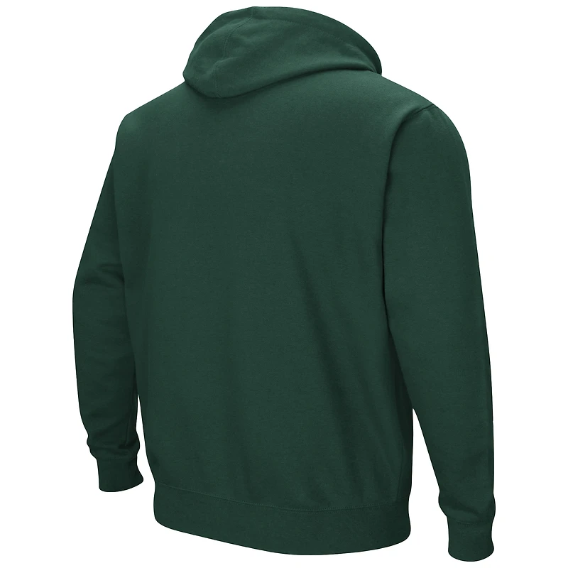 Men's Colosseum Green Eastern Michigan Eagles Arch & Logo 3.0 Pullover Hoodie