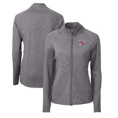 Veste zippée intégrale recyclée en tricot écologique Adapt pour femme Cutter & Buck Heather des Eagles de l'Est Washington
