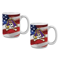 ECU Pirates  Two-Pack 15oz. Americana Mug Set