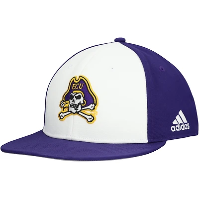 Men's adidas  White/Purple ECU Pirates On Field Fitted Hat