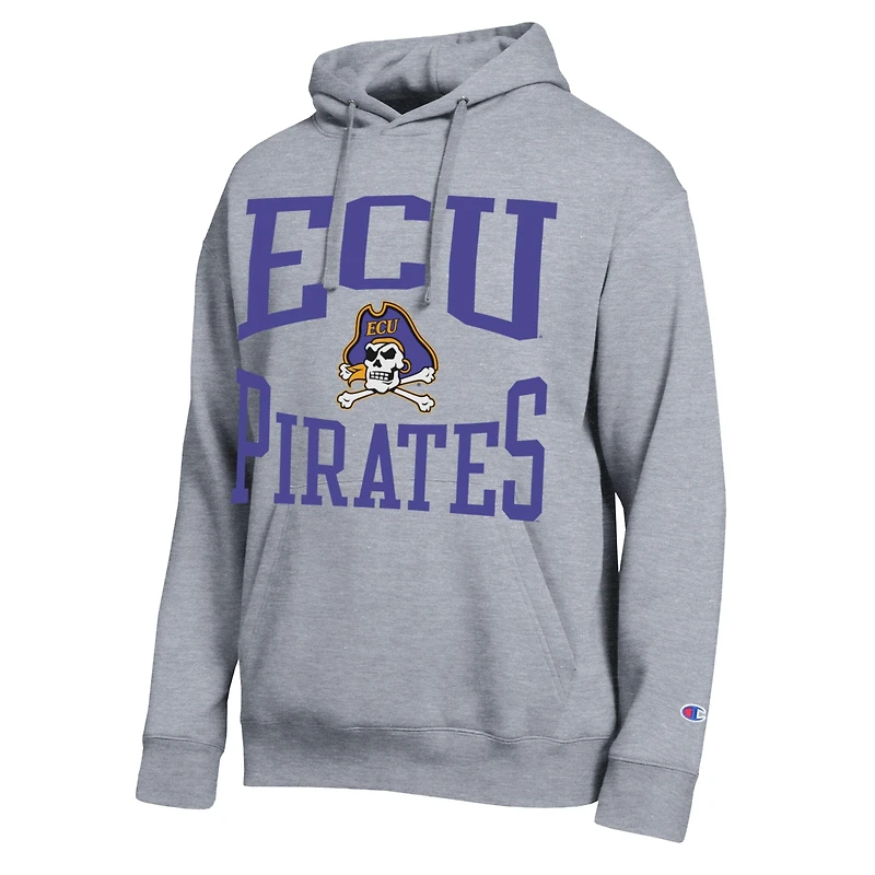 Men's Champion  Heather Gray ECU Pirates Team Hoodie