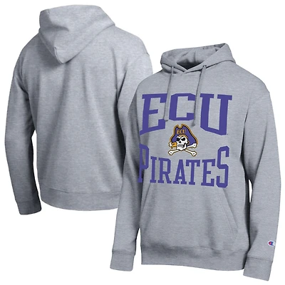 Men's Champion Heather Gray ECU Pirates Team Hoodie