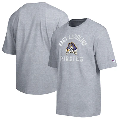Men's Champion  Heather Gray ECU Pirates Weathered Team T-Shirt