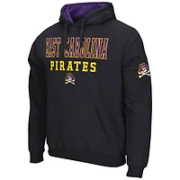 Men's Colosseum Black ECU Pirates Sunrise Pullover Hoodie