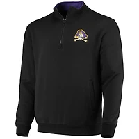 Men's Colosseum Black ECU Pirates Tortugas Logo Quarter-Zip Jacket