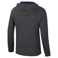 T-shirt à capuche manches longues Henley ECU Pirates Dujour Ralgan pour homme Colosseum Charcoal