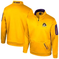 Men's Colosseum  Gold ECU Pirates Mainframe Fleece Quarter-Zip Jacket