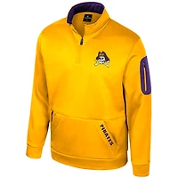 Men's Colosseum  Gold ECU Pirates Mainframe Fleece Quarter-Zip Jacket