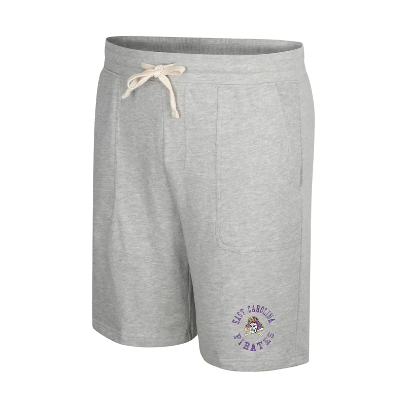 Men's Colosseum Heather Gray ECU Pirates Love To Hear This Terry Shorts