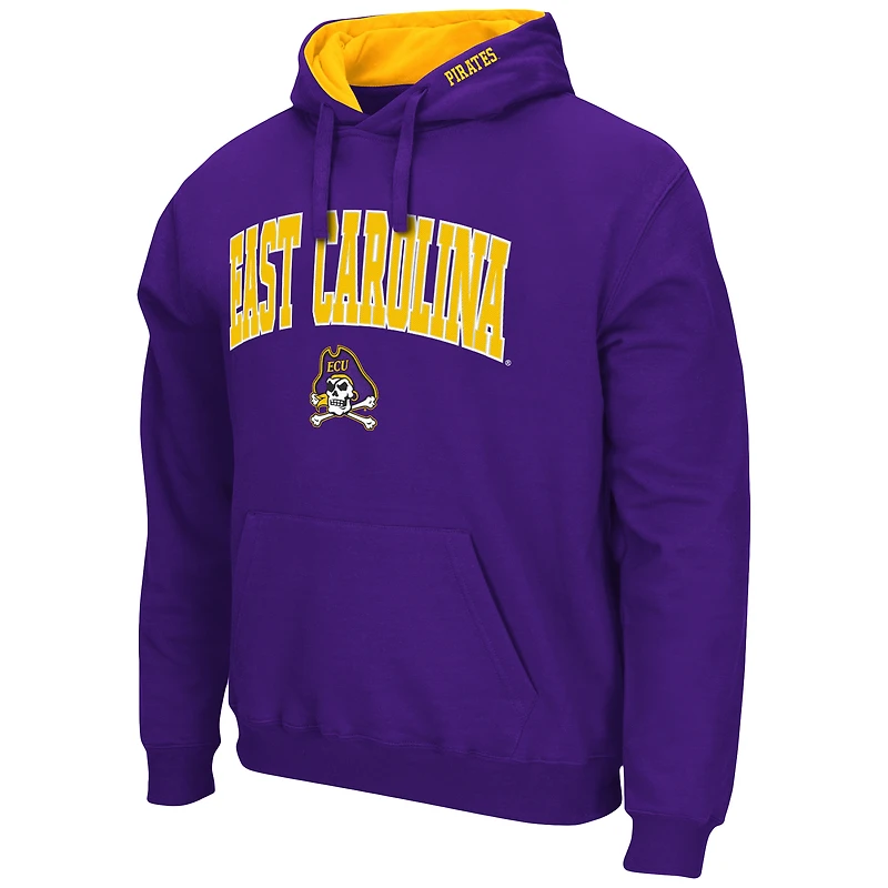 Sweat à capuche Colosseum Purple ECU Pirates Arch & Logo 3.0 pour homme