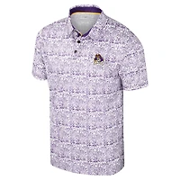 Men's Colosseum Purple ECU Pirates It's Time! Allover Print Polo