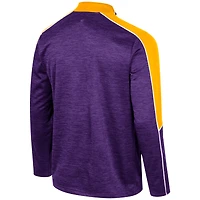 Veste à demi-zip chinée Colosseum Purple ECU Pirates pour hommes