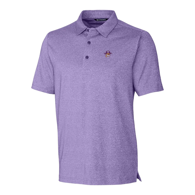 Men's Cutter & Buck Heather Purple ECU Pirates Logo Forge Stretch Polo