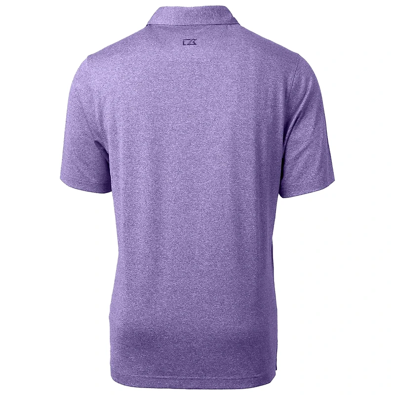 Men's Cutter & Buck Heather Purple ECU Pirates Logo Forge Stretch Polo