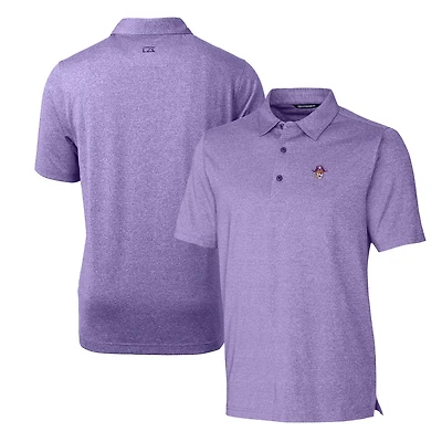 Men's Cutter & Buck Heather Purple ECU Pirates Logo Forge Stretch Polo