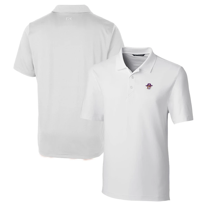 Men's Cutter & Buck White ECU Pirates Forge Stretch Polo