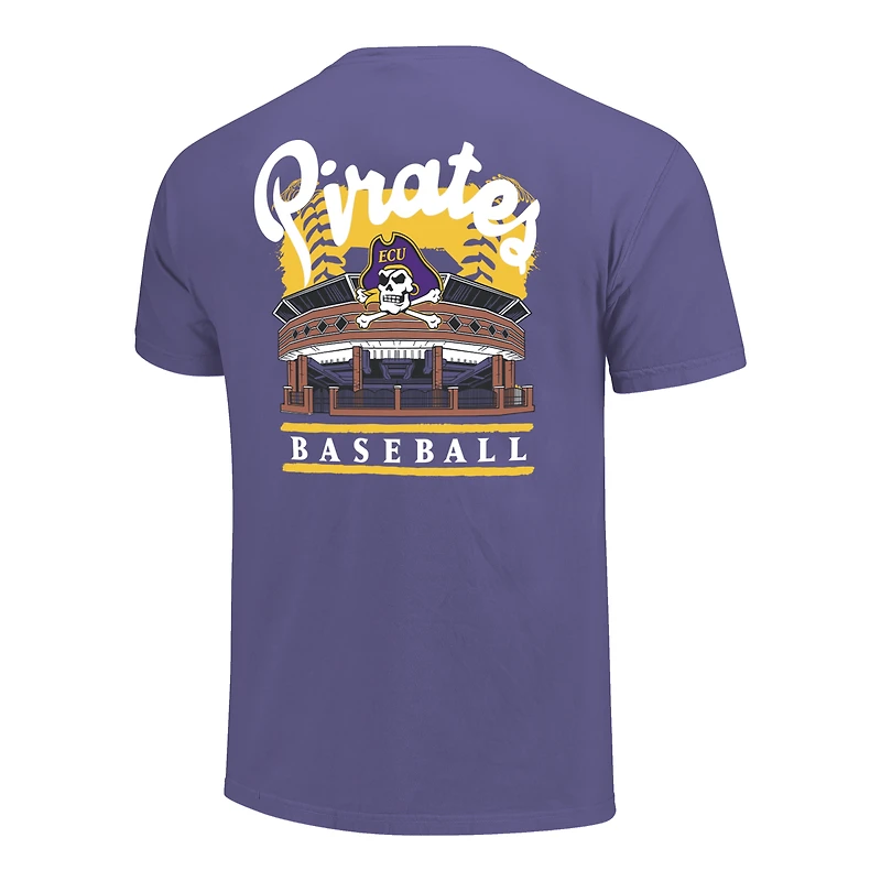T-shirt homme violet clair ECU Pirates, couleurs confort du stade, poudre