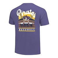 T-shirt homme violet clair ECU Pirates, couleurs confort du stade, poudre