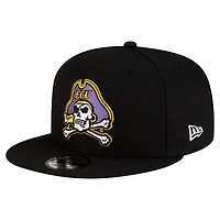 Casquette snapback New Era noire pour homme, équipe ECU Pirates 9FIFTY