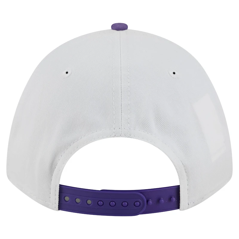 Men's New Era White/Purple ECU Pirates Arch Two-Tone Rope 9FORTY A-Frame M-Crown Adjustable Hat