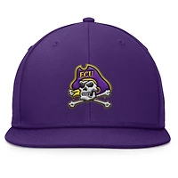 Men's Top of the World Purple ECU Pirates Fundamental Snapback Hat