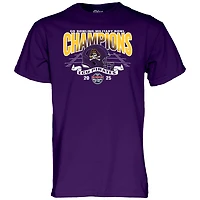 T-shirt unisexe bleu 84 violet ECU Pirates Champions du Military Bowl 2025
