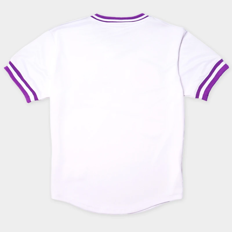 Pull de baseball unisexe Homefield blanc ECU Pirates Powder Purple 1985
