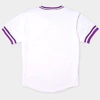 Pull de baseball unisexe Homefield blanc ECU Pirates Powder Purple 1985