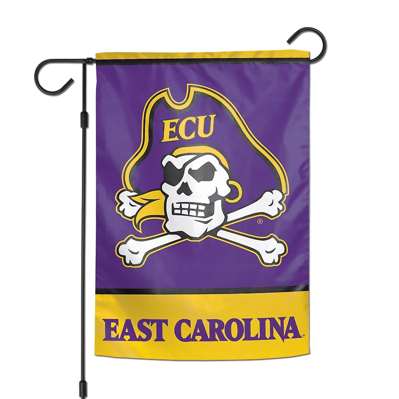 Drapeau de jardin double face WinCraft East Carolina Pirates 12" x 18"