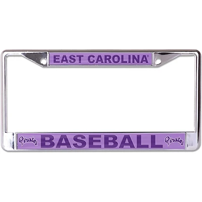 WinCraft ECU Pirates Powder Purple 12'' x 6'' Laser-Cut Baseball License Plate Frame