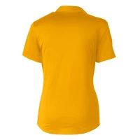 Women's Cutter & Buck Gold ECU Pirates Vault Prospect Textured Stretch Polo