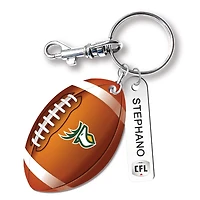 Edmonton Elks Personalized Leather Football Keychain