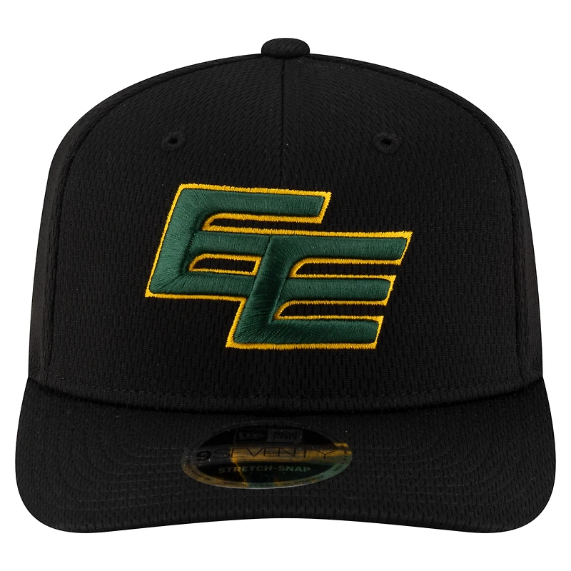 Casquette extensible noire New Era 9SEVENTY Sideline Alternate des Elks d'Edmonton pour homme