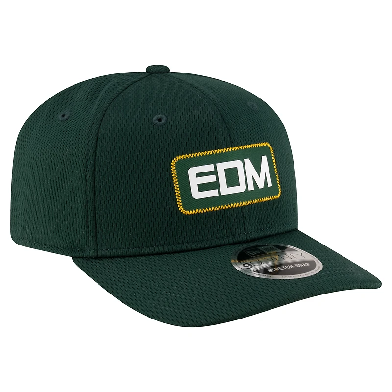 Casquette extensible à bouton-pression New Era 9SEVENTY Sideline vert foncé des Elks d'Edmonton pour homme