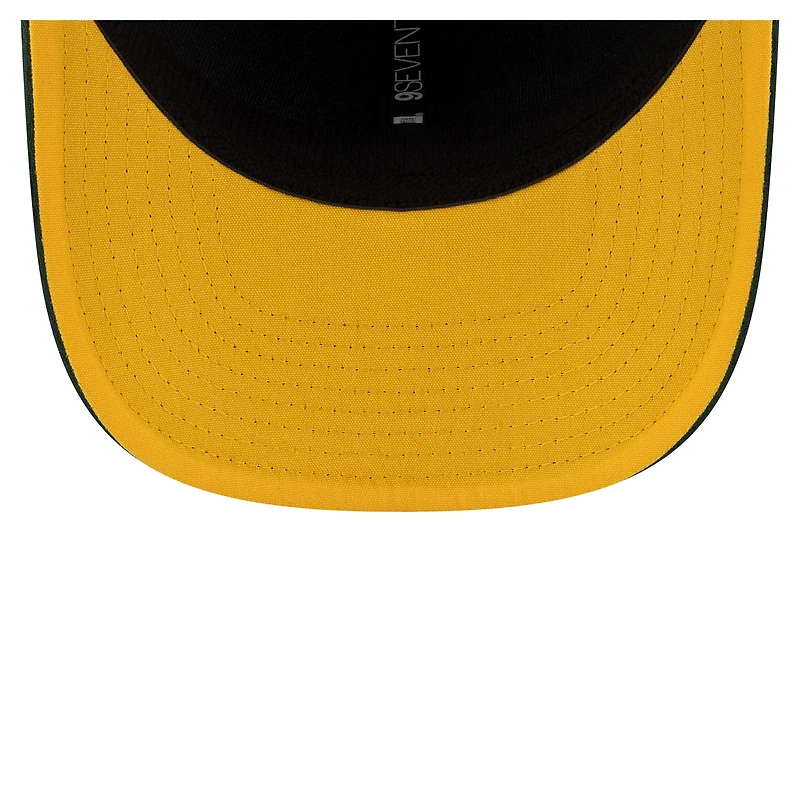 Casquette extensible à bouton-pression New Era 9SEVENTY Sideline vert foncé des Elks d'Edmonton pour homme