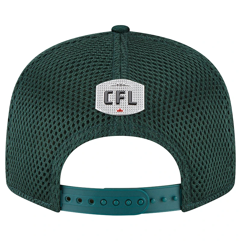 Men's New Era Green Edmonton Elks Sideline 9FIFTY Snapback Hat