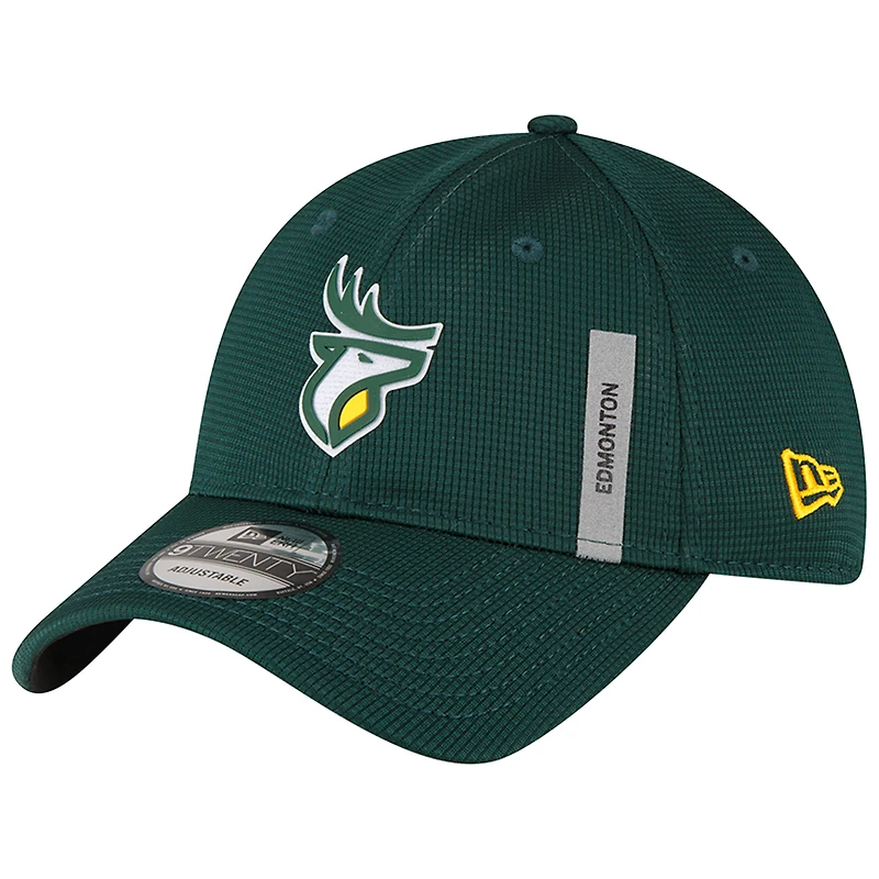 Casquette réglable New Era Edmonton Elks Sideline 9TWENTY pour homme, vert