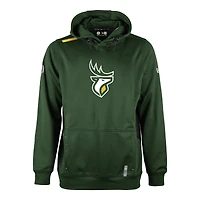 Men's New Era  Green Edmonton Elks Sideline Clutch Performance Pullover Hoodie