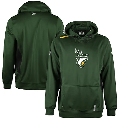 Men's New Era  Green Edmonton Elks Sideline Clutch Performance Pullover Hoodie