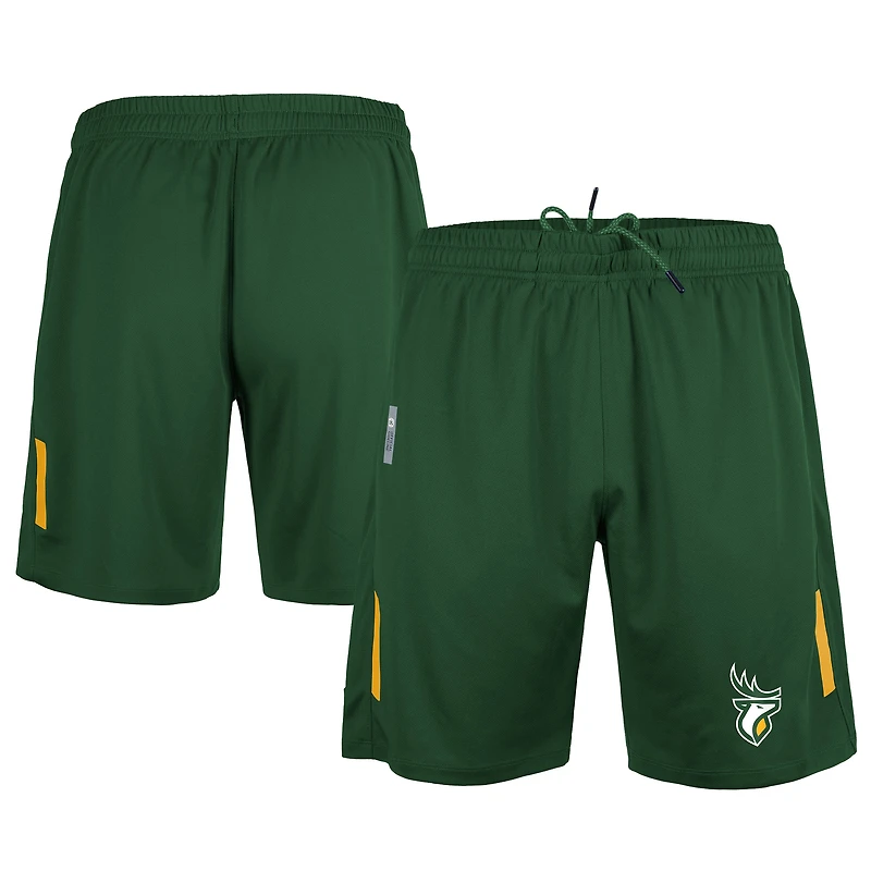 Men's New Era Green Edmonton Elks Sideline Swift Performance Knit Shorts