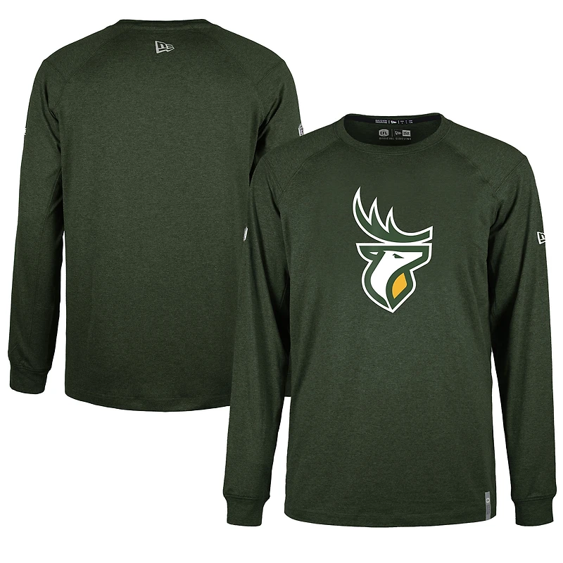 Men's New Era  Green Edmonton Elks Sideline Thrive Performance Long Sleeve T-Shirt